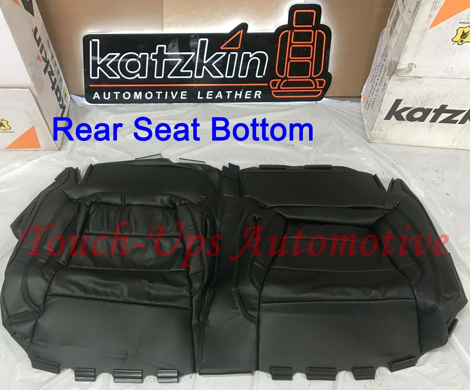 2015-2020 Ford Mustang GT V6 Eco Coupe KATZKIN Black Leather Seat Covers Kit