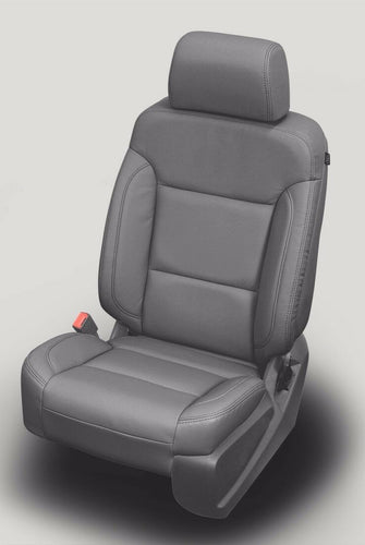 2014-2018 Silverado Crew Cab LT Katzkin Gray Dark Ash Leather Seat Covers Kit