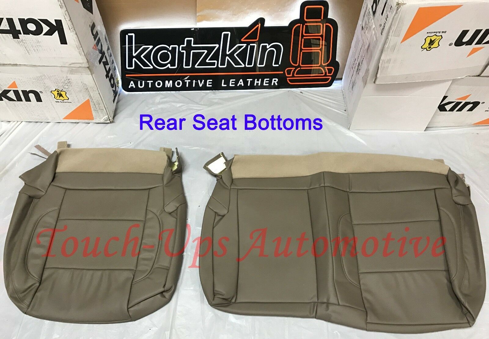 2014-2018 Silverado Crew Cab LT Katzkin Cocoa Dune Leather Seat Covers Replace