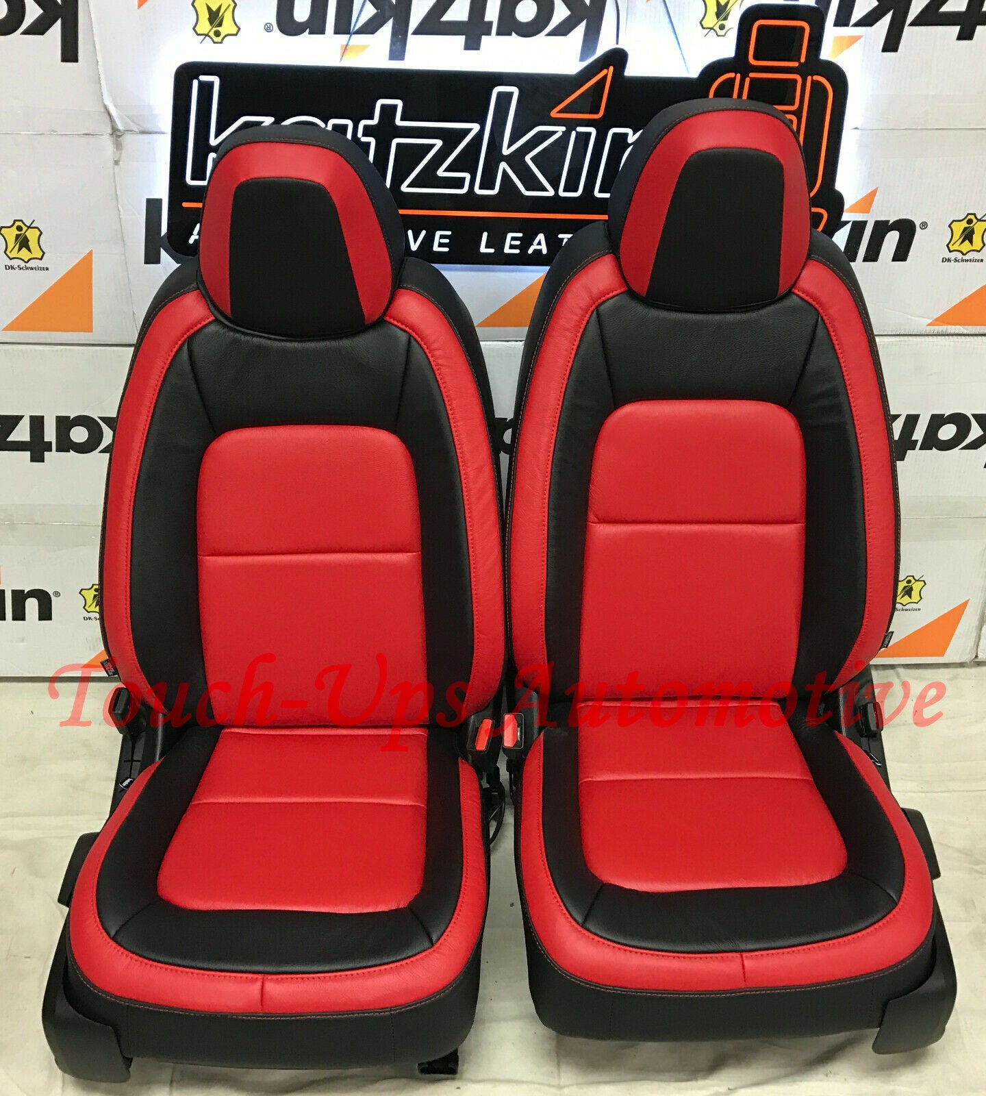 2015-2020 Chevrolet Colorado Crew Cab LT Z71 KATZKIN Leather Seat Covers Kit Red