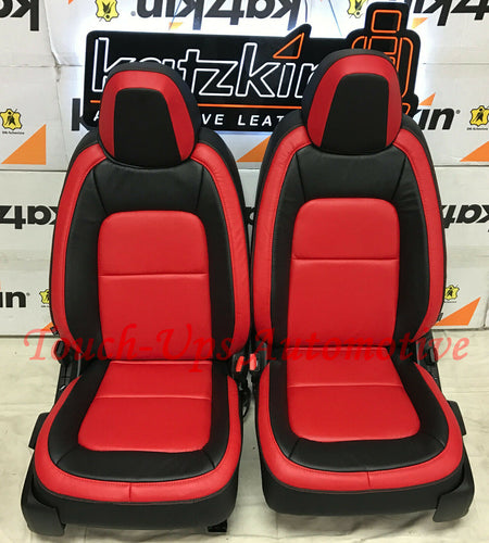 2015-2020 Chevrolet Colorado Crew Cab LT Z71 KATZKIN Leather Seat Covers Kit Red