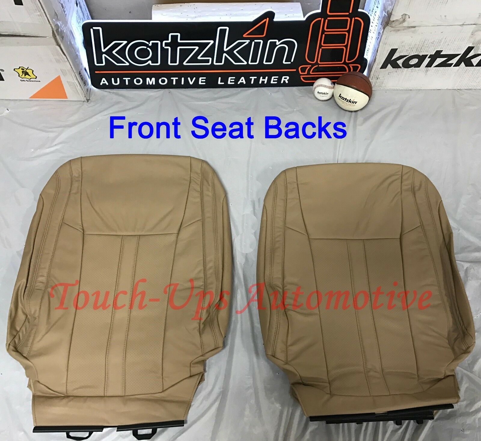 2015-2018 Ford F-150 XLT SuperCrew KATZKIN Leather Seat Covers Kit Camel Replace