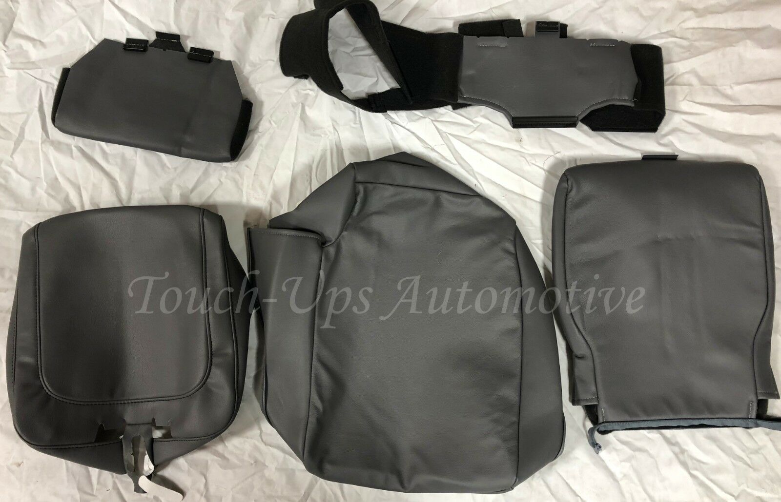13-18 Dodge Ram Crew or Quad Cab Diesel Gray with Black Katzkin Leather Seat Covers Logos