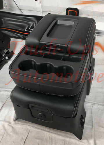 Leather Seat Covers 2014-2018 Chevrolet Silverado Crew Cab Black Silver *Design*