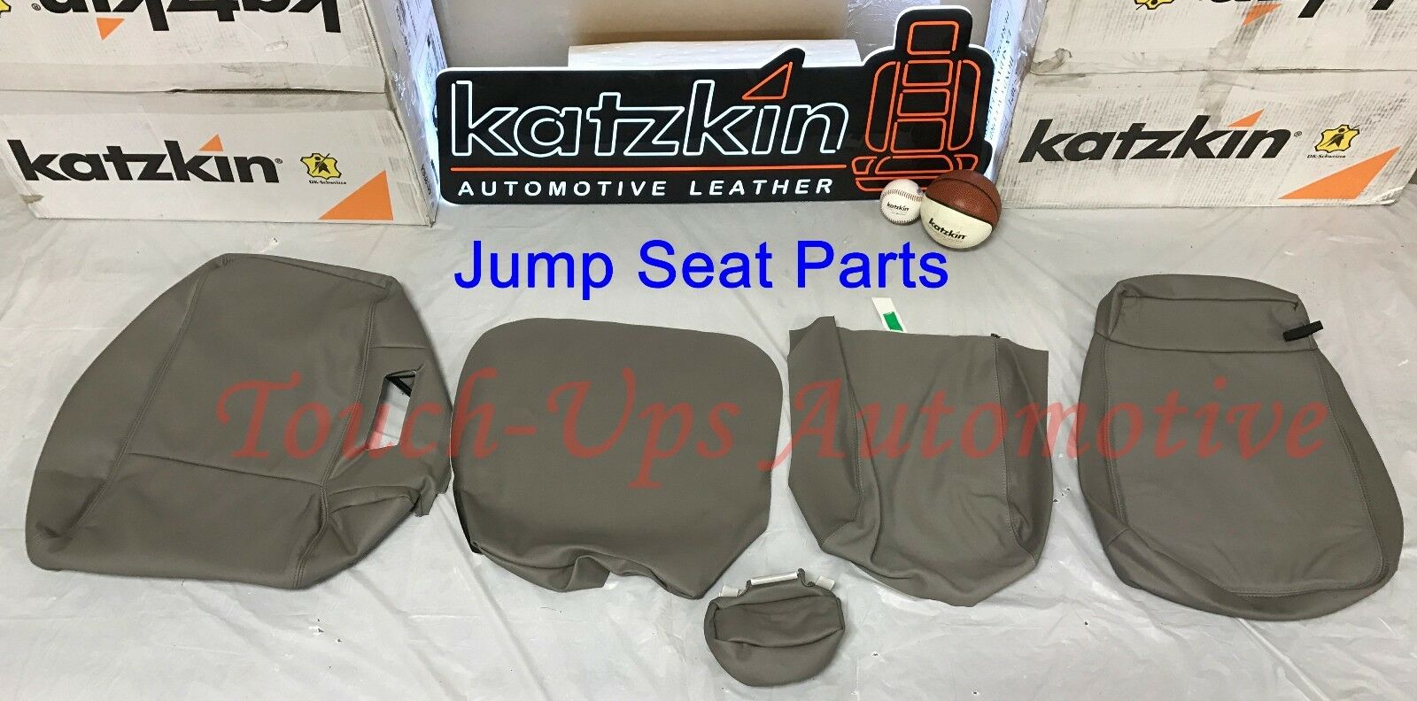 2017-2018 Ford F-250 XLT Super Crew Cab KATZKIN Leather Seat Medium Earth Gray