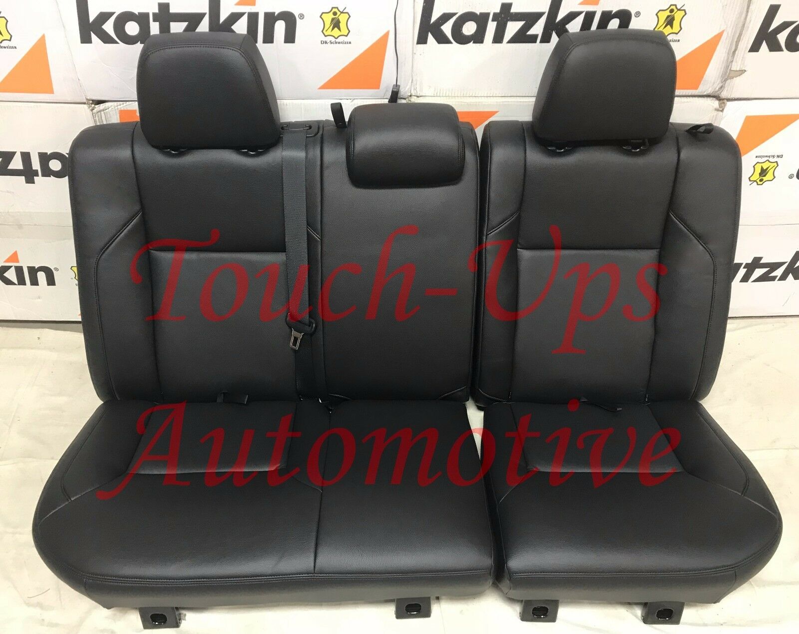 20-21 Toyota Tacoma DOUBLE Cab KATZKIN Black Leather Seat Covers ELECTRIC Driver