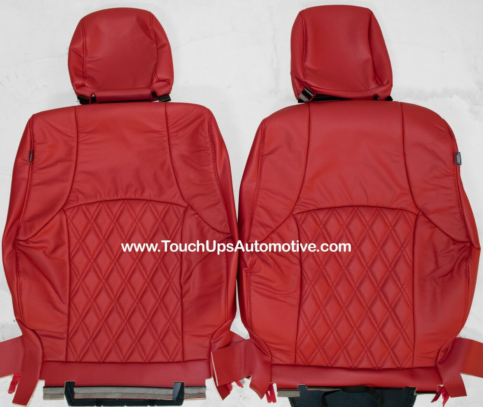 2011-2024 Toyota 4Runner Red Diamond Tekstitch Leather Seat Covers kit