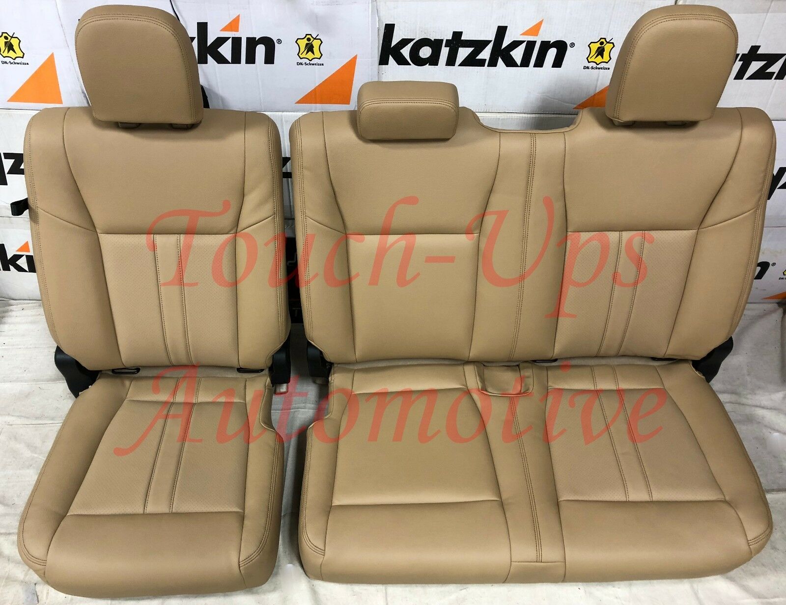 2015-2018 Ford F-150 XLT SuperCrew KATZKIN Leather Seat Covers Kit Camel Replace