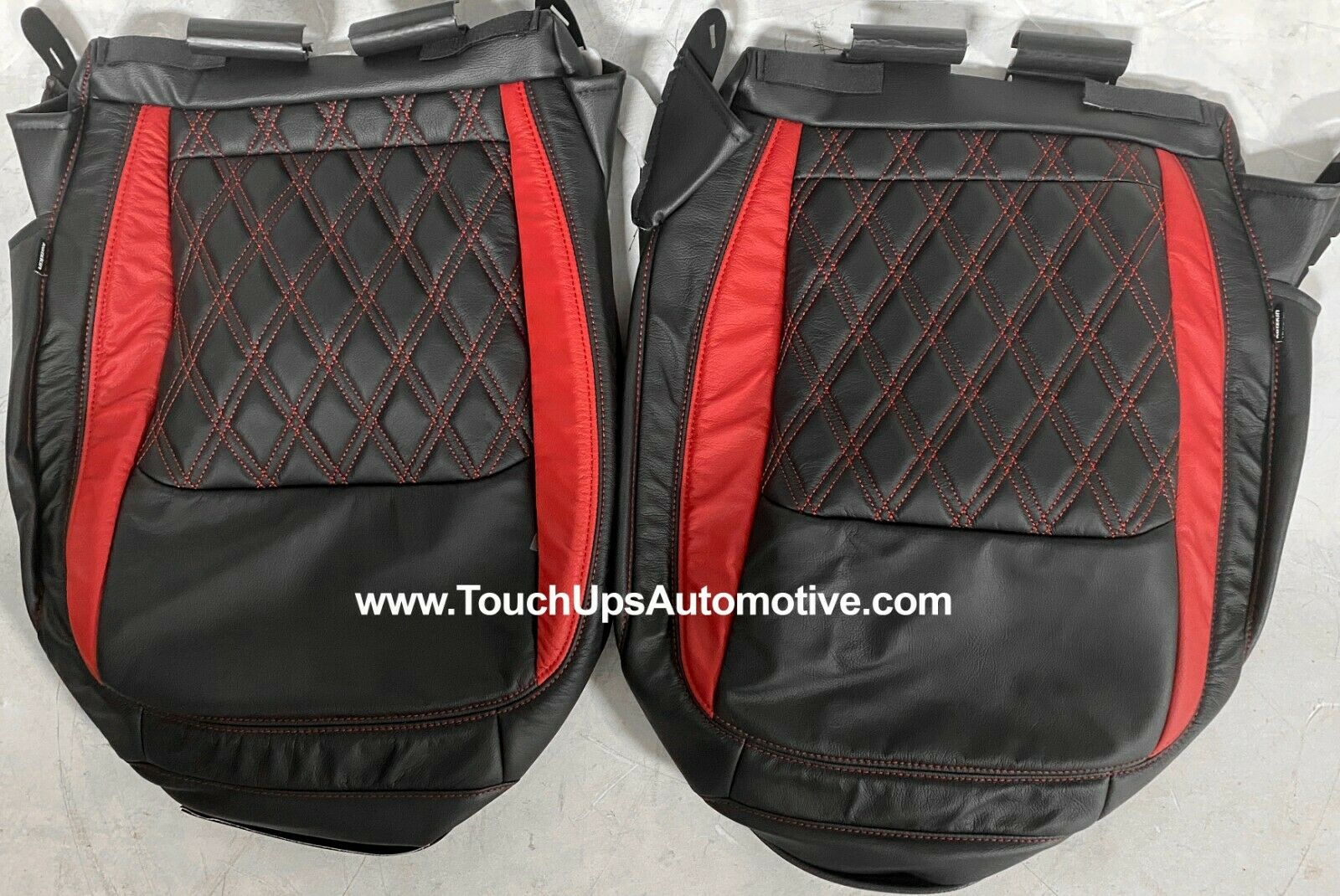2018-2022 Jeep Wrangler JL 2 4 Door Leather Seat Covers Black Red Tekstitch Diamond