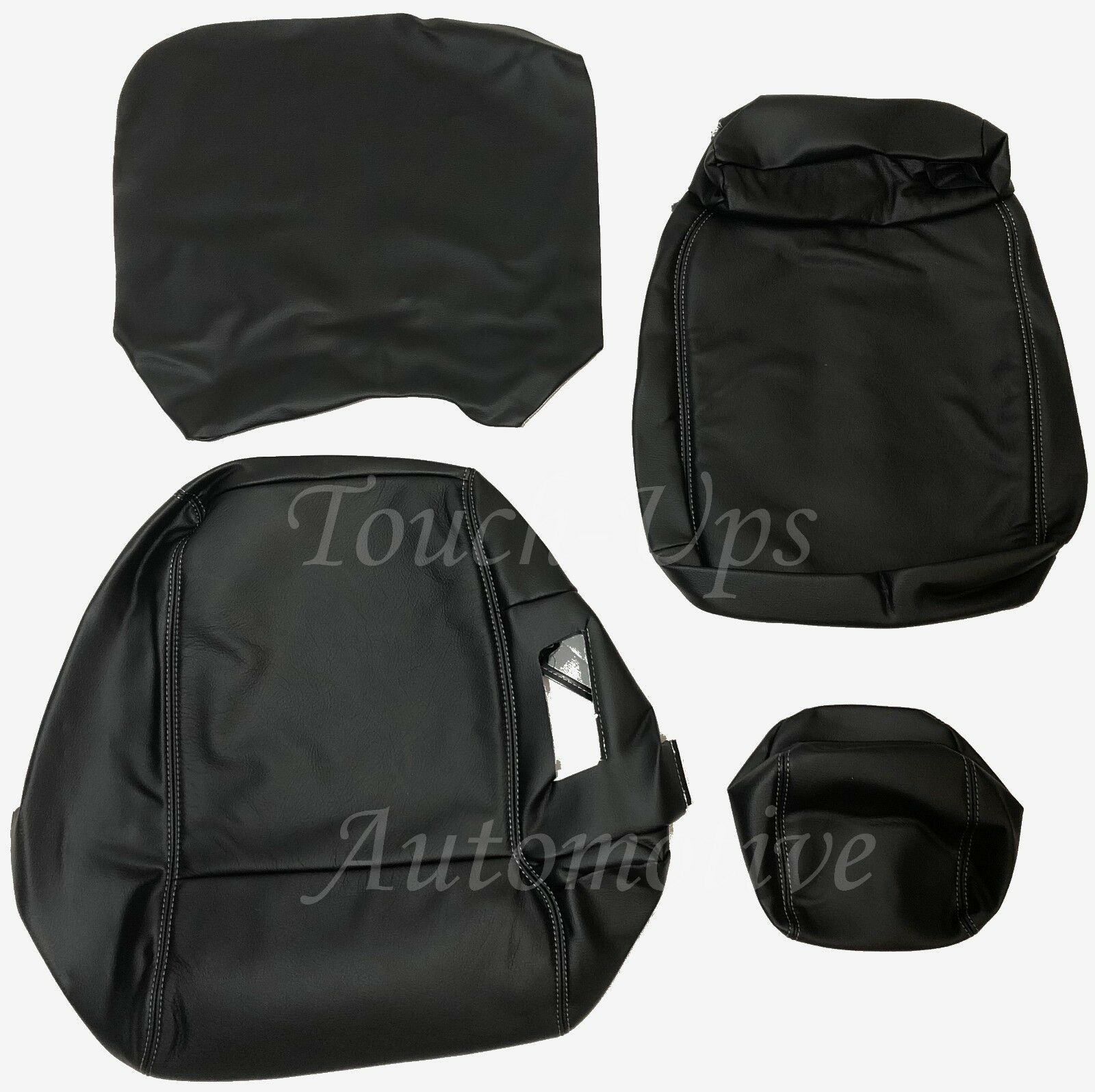 2015-2020 Ford F-150 XLT SuperCAB KATZKIN Leather Seat Covers Black Gray SEMA