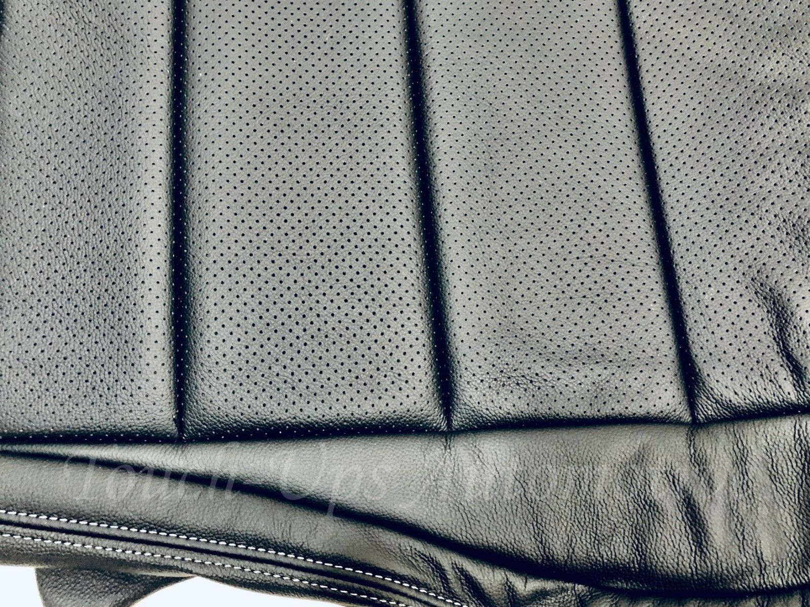 2015-2020 Ford Mustang GT V6 Eco Couple ALEA Black Ash Leather Seat Covers Kit