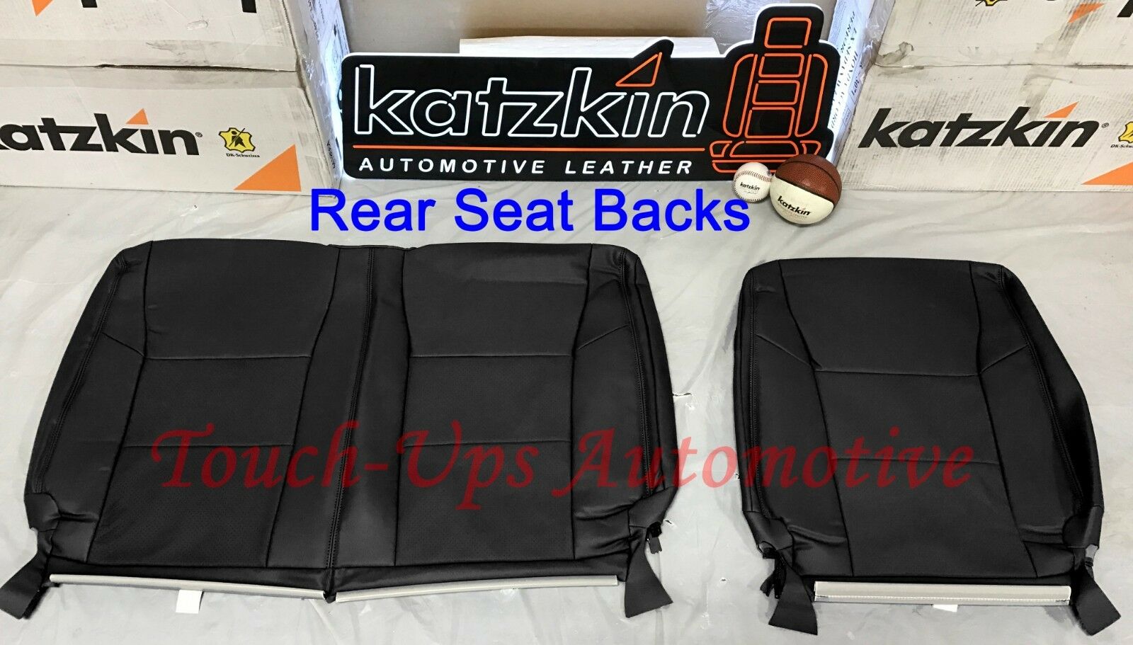 2019-20 Ford F250 XLT SuperCrew KATZKIN Leather Seat Covers Factory Match Black