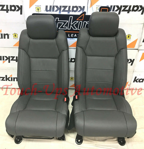 2014-2020 Toyota Tundra CrewMax Katzkin Charcoal Leather Seat Covers Kit