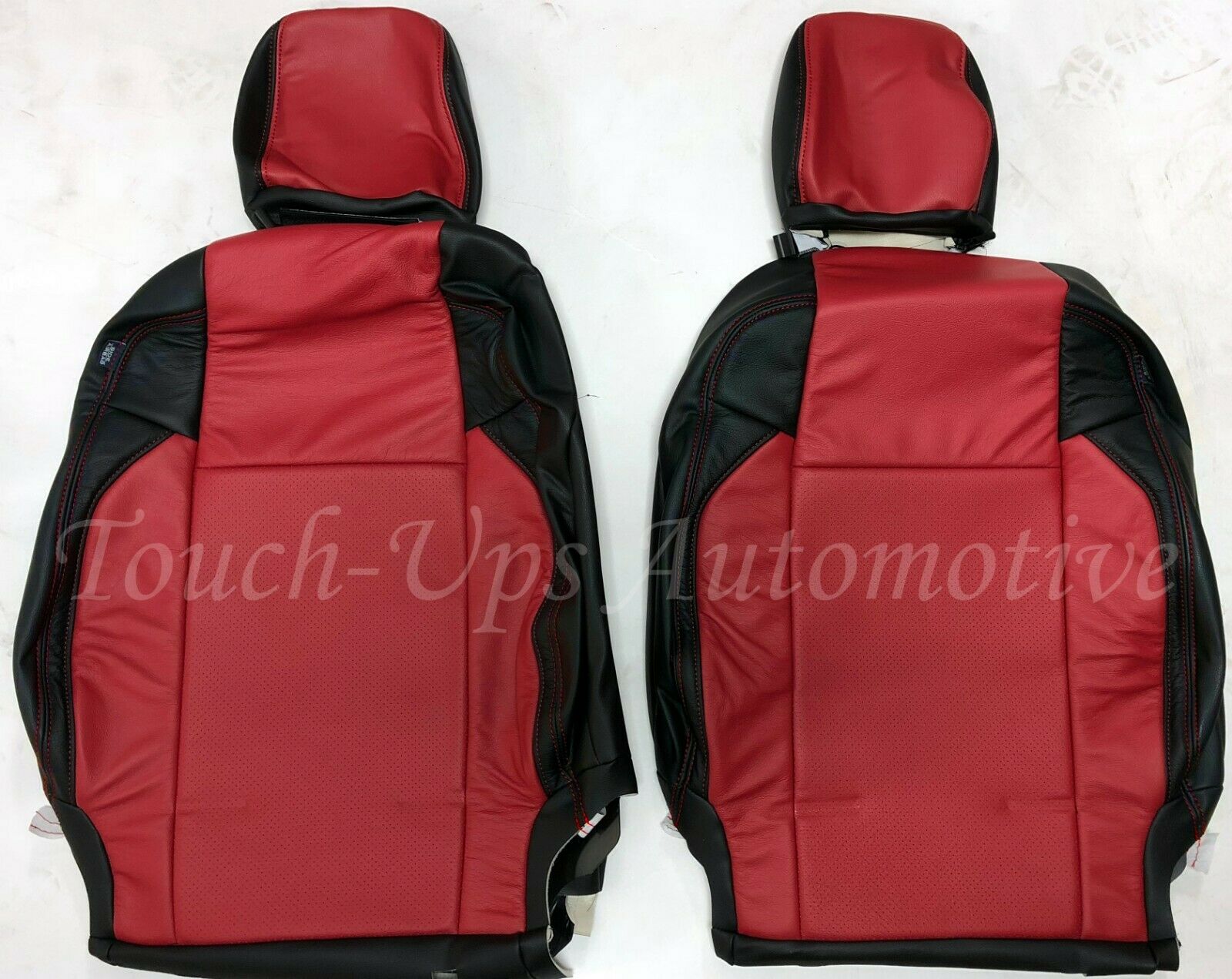 2016-2022 Toyota Tacoma DOUBLE Cab SR5 TRD Black Red Katzkin Leather Seat Cover