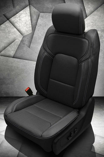 2019-20 Dodge Ram Crew Cab Big Horn Lone Star KATZKIN Black Leather Seat Covers