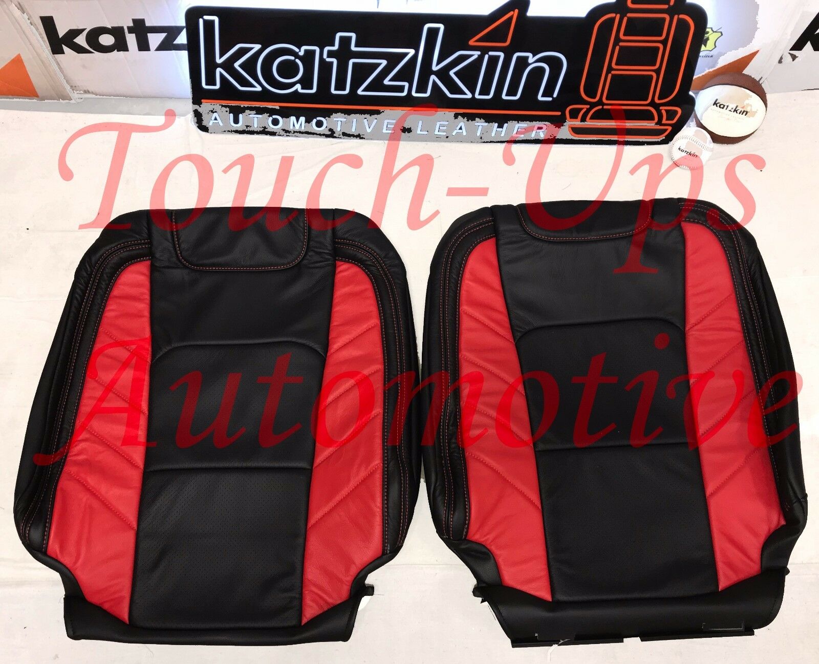 2015-2018 Ford F-150 XLT Super Crew KATZKIN Leather Seats NEW LIMITED Black Red