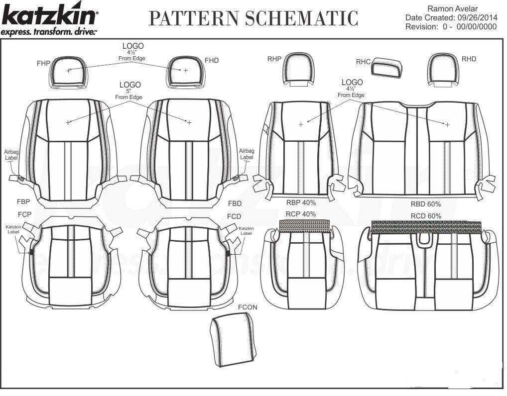 2017 2018 Ford F-250 XLT Super Crew Katzkin Leather SEMA Black Gray F250 Buckets
