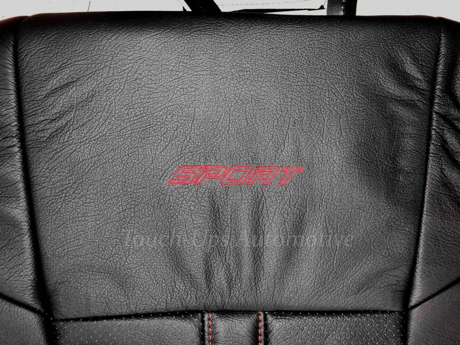 2015-2018 Ford F-150 XLT SuperCrew KATZKIN Leather Seat Covers Black Sport Red