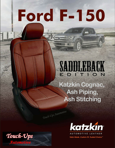 2015-20 Ford F-150 XLT SuperCrew Katzkin Leather Seat Covers Saddleback Edition