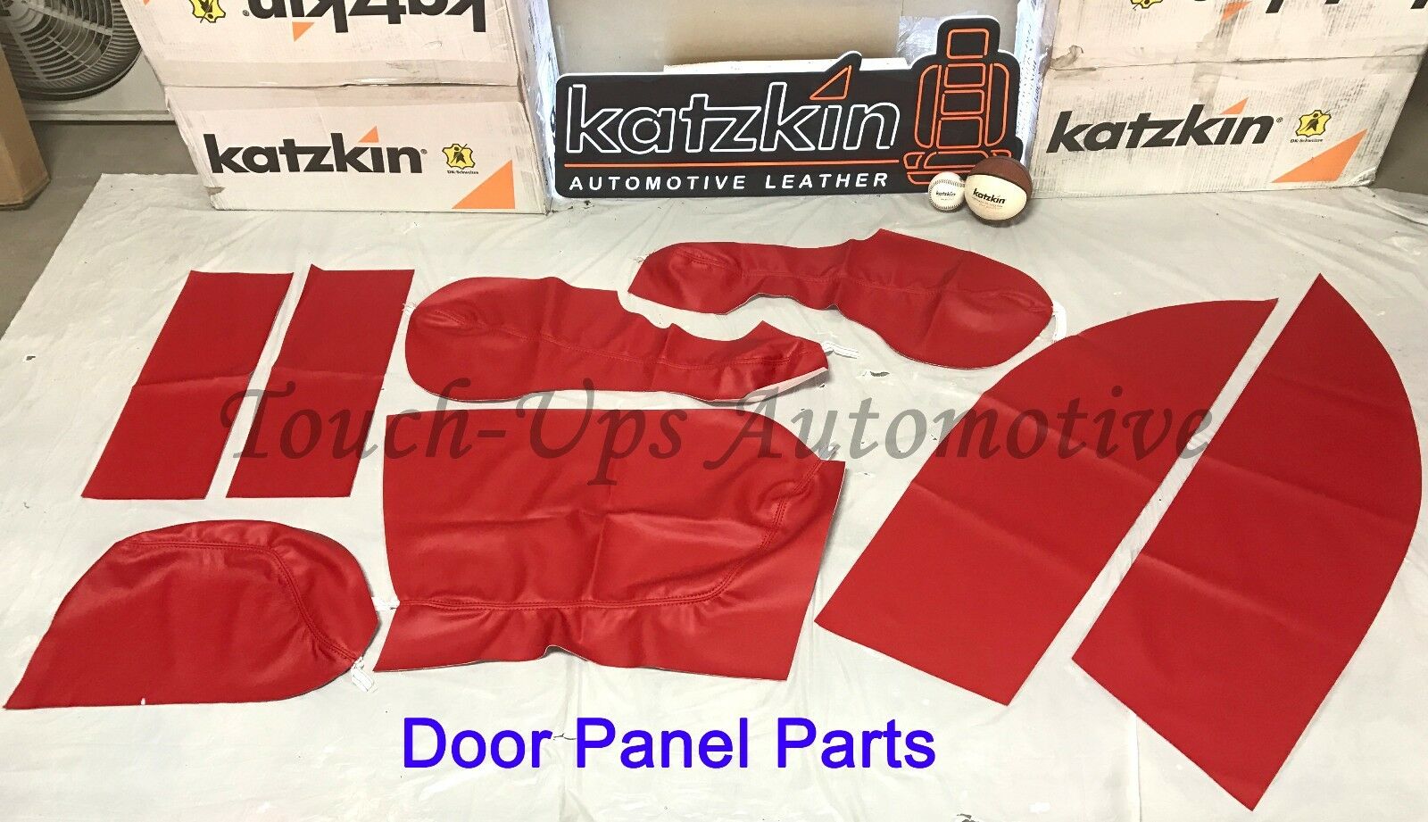2015-2019 Dodge Challenger SXT RT Custom Design KATZKIN Leather Seat Covers Red