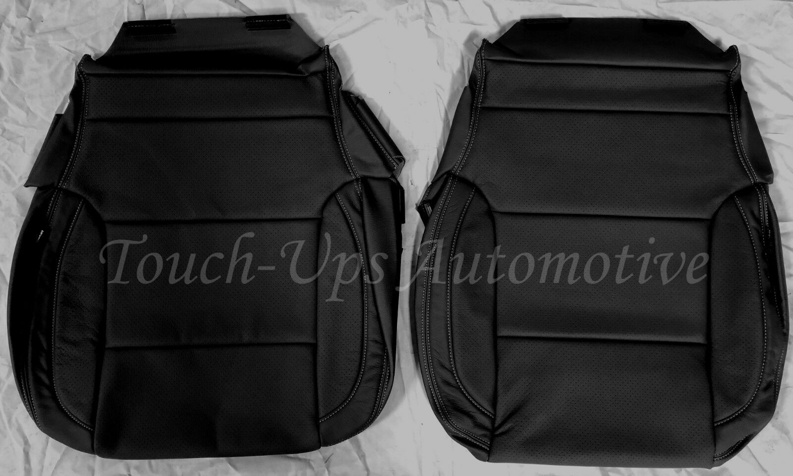 2014-2018 Chevrolet Silverado LT DOUBLE Cab KATZKIN Black Leather Seat Covers