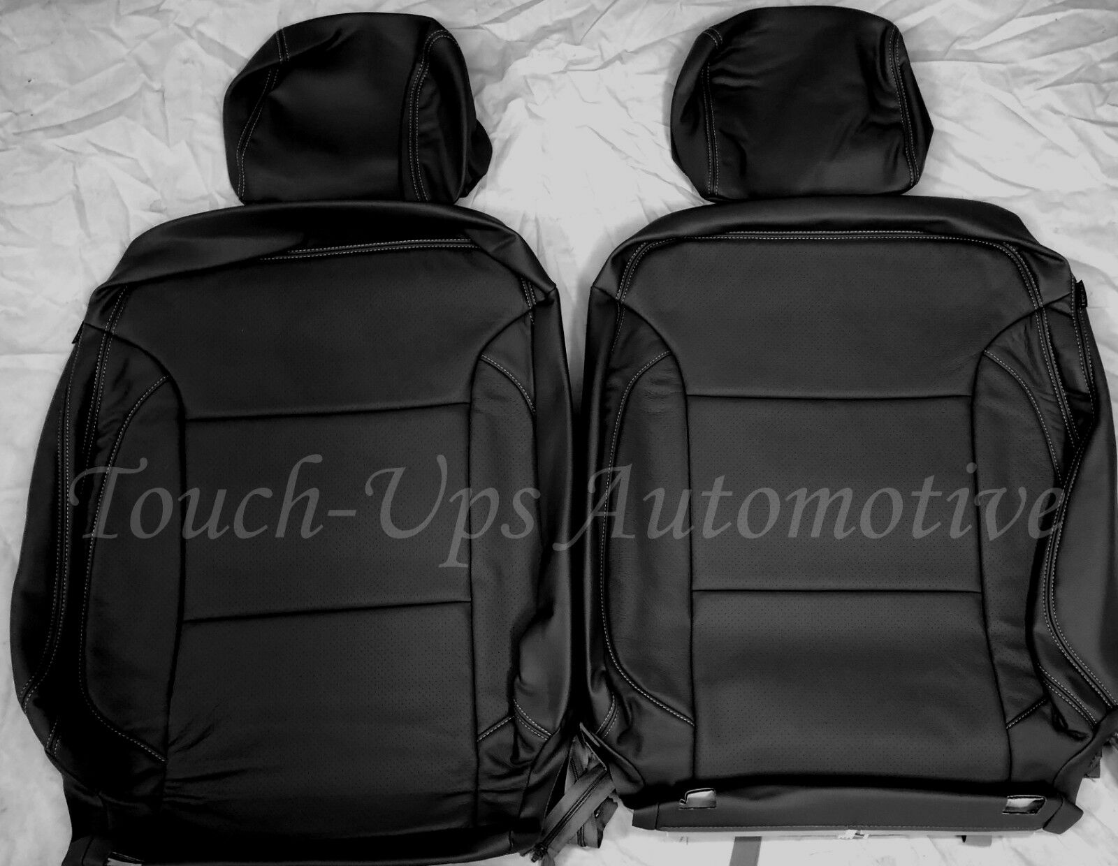 2014-2018 Chevrolet Silverado LT DOUBLE Cab KATZKIN Black Leather Seat Covers