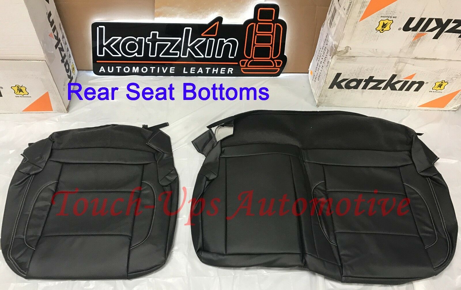 2014-2018 Chevrolet Silverado Crew Cab Katzkin Black Leather Seat Covers