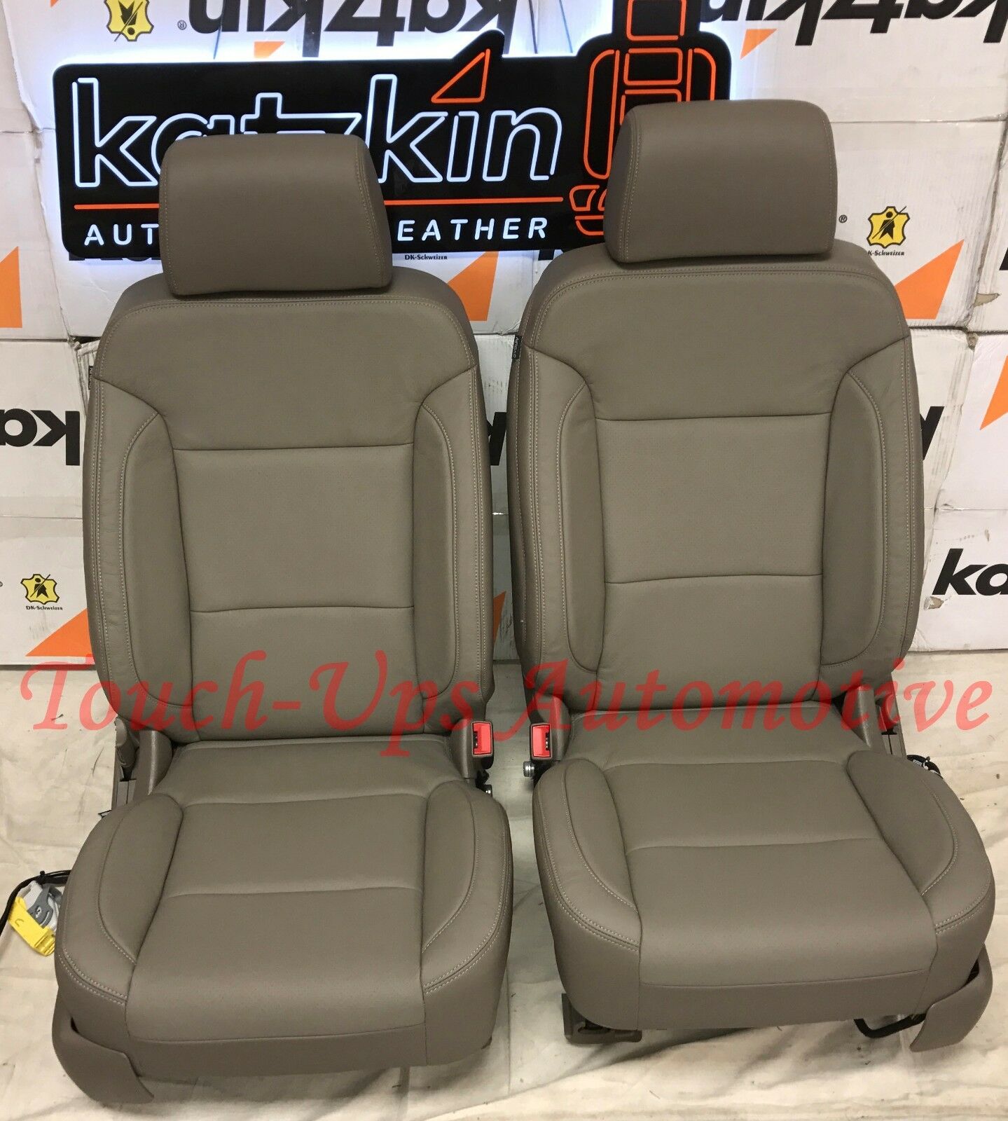 2015-2018 Chevrolet Tahoe Katzkin Cocoa Dune Leather Seat Covers Kit 3 Three Row