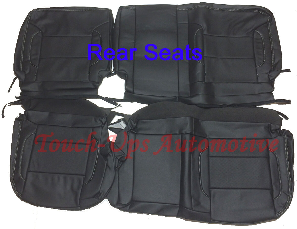 2014-2018 GMC Sierra Double Cab SLE Katzkin Black Leather Seat Covers Replace