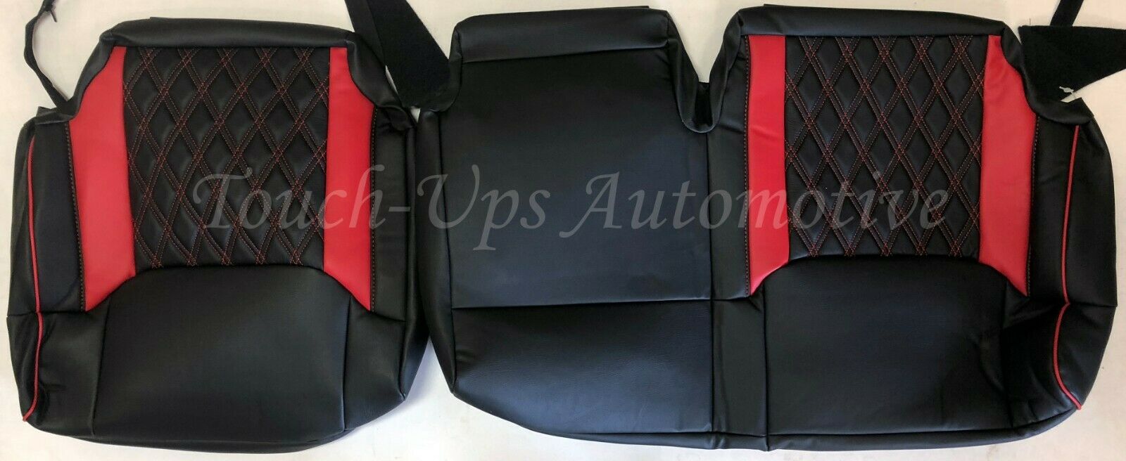 Black Salsa Red Leather Seat Covers TekStitch 2014-2021 Tundra CrewMax Double Cab diamond