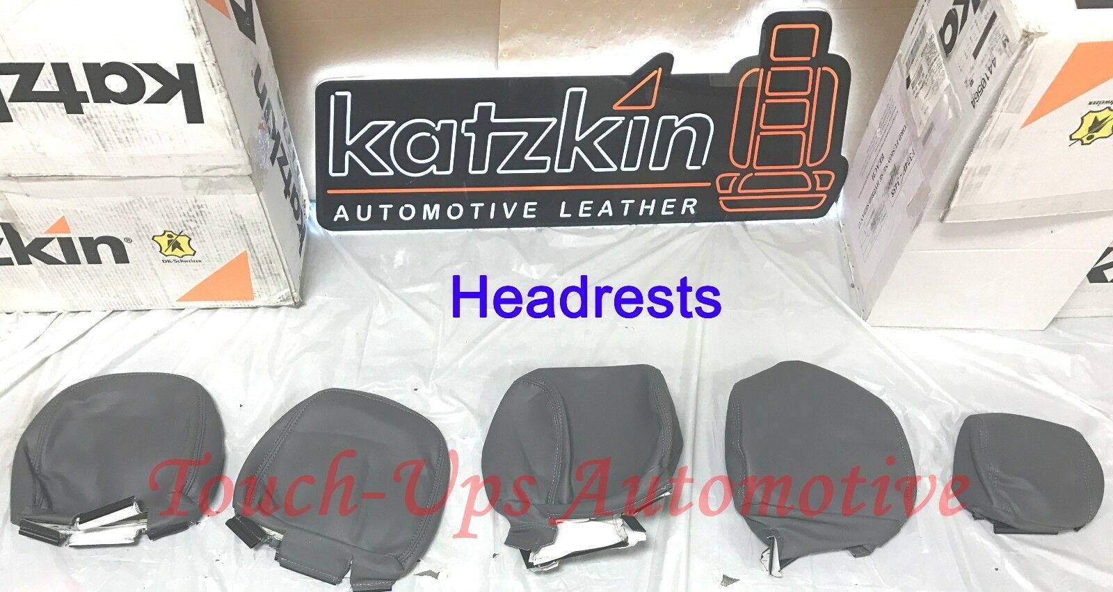 2013 2014 Ford F-150 XLT SuperCrew Cab Katzkin Leather Seat Covers Gray Steel