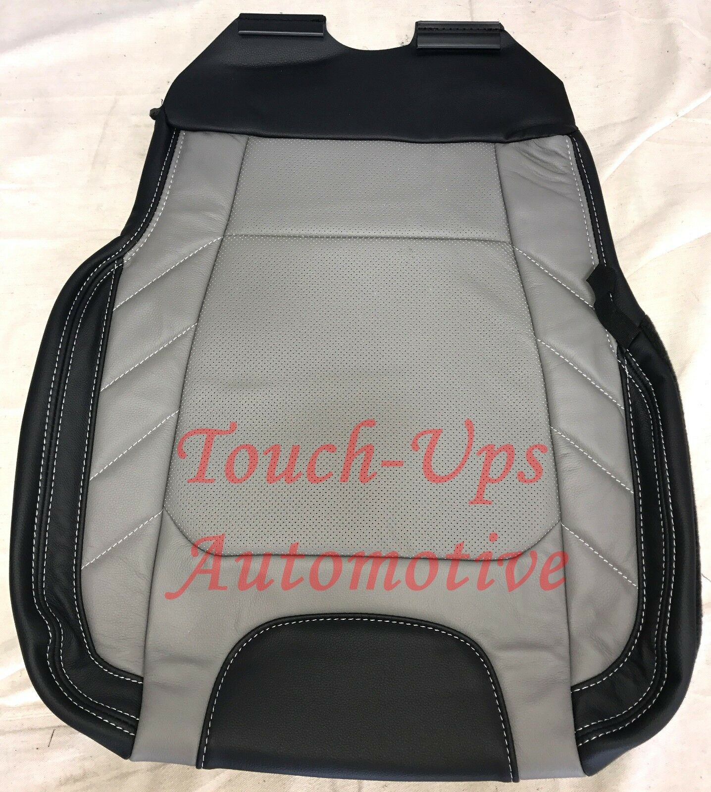 2015-2018 Ford F150 XLT SuperCrew KATZKIN Leather Seat Covers LIMITED Black Gray