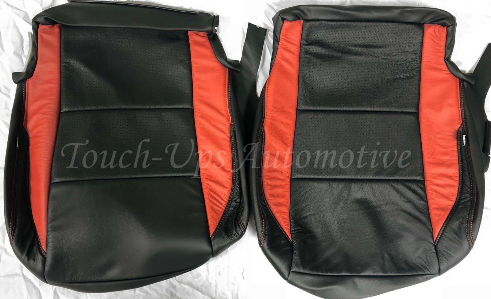 2016-2022 Toyota Tacoma DOUBLE Cab Black Tangerine Katzkin Leather Seat Covers Perfed