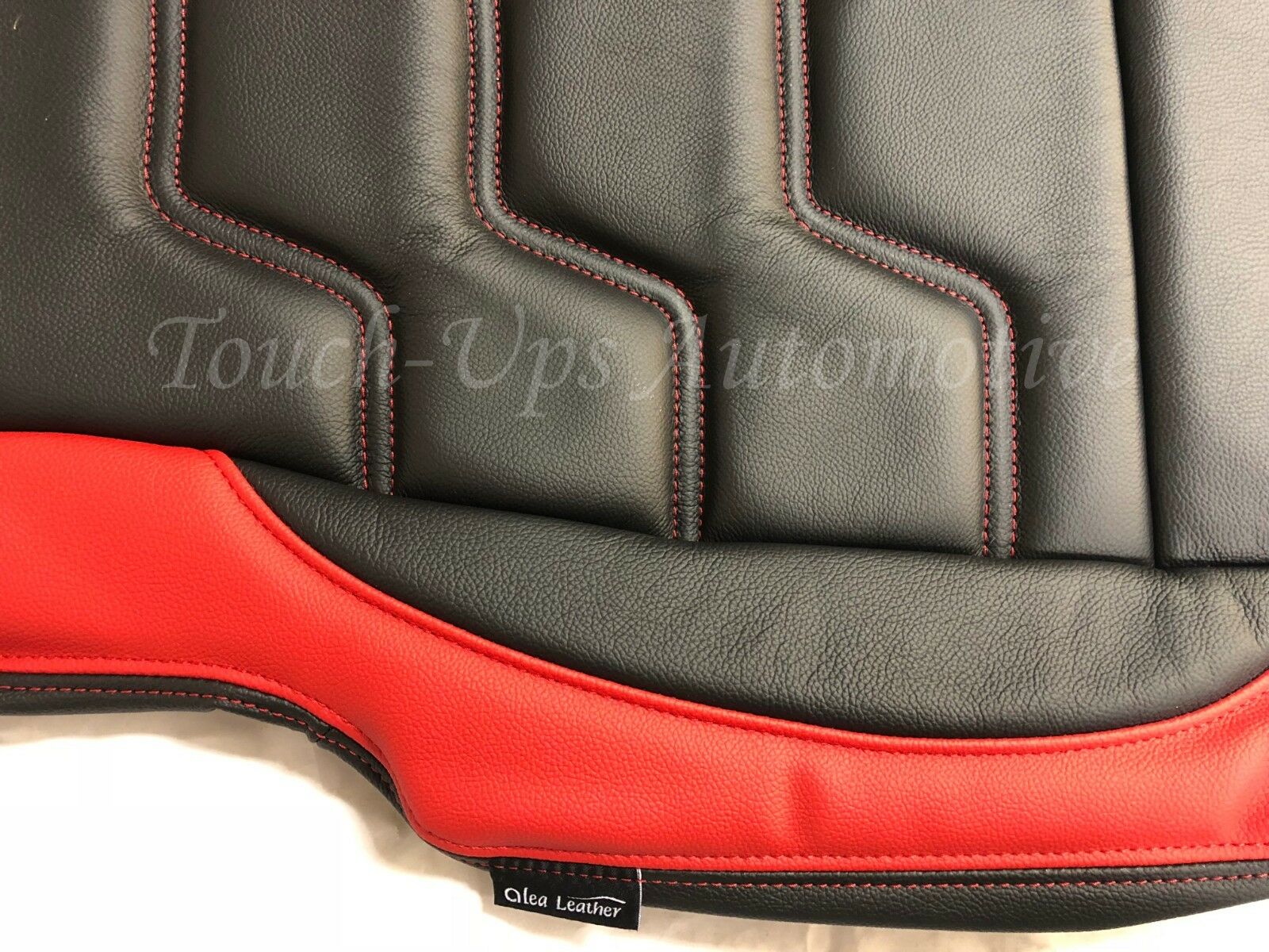 2015-2020 Ford F-150 XLT SuperCrew ALEA Black Red Leather Seat Covers Custom