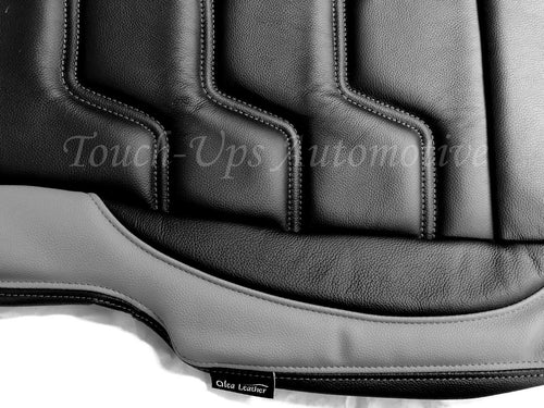 2015-2019 Ford F-150 XL SuperCrew ALEA Black Gray Leather Seat Covers Custom