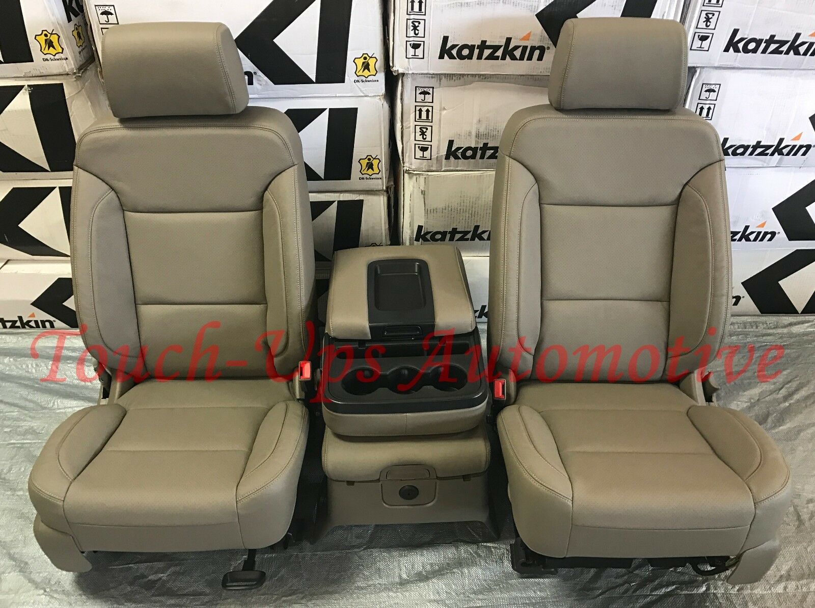 2014-2018 Silverado Crew Cab LT Katzkin Cocoa Dune Leather Seat Covers Replace
