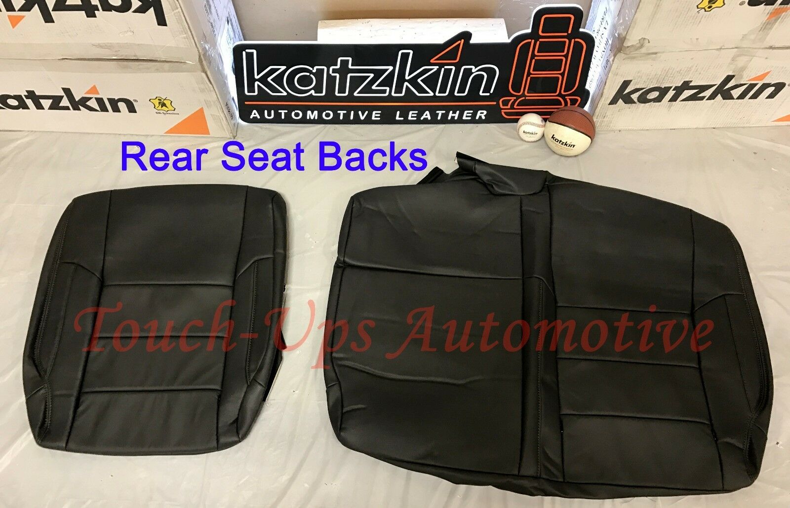 2014-2021 Toyota Tundra Double Cab KATZKIN Leather Seat Covers Kit Black TRD SR5