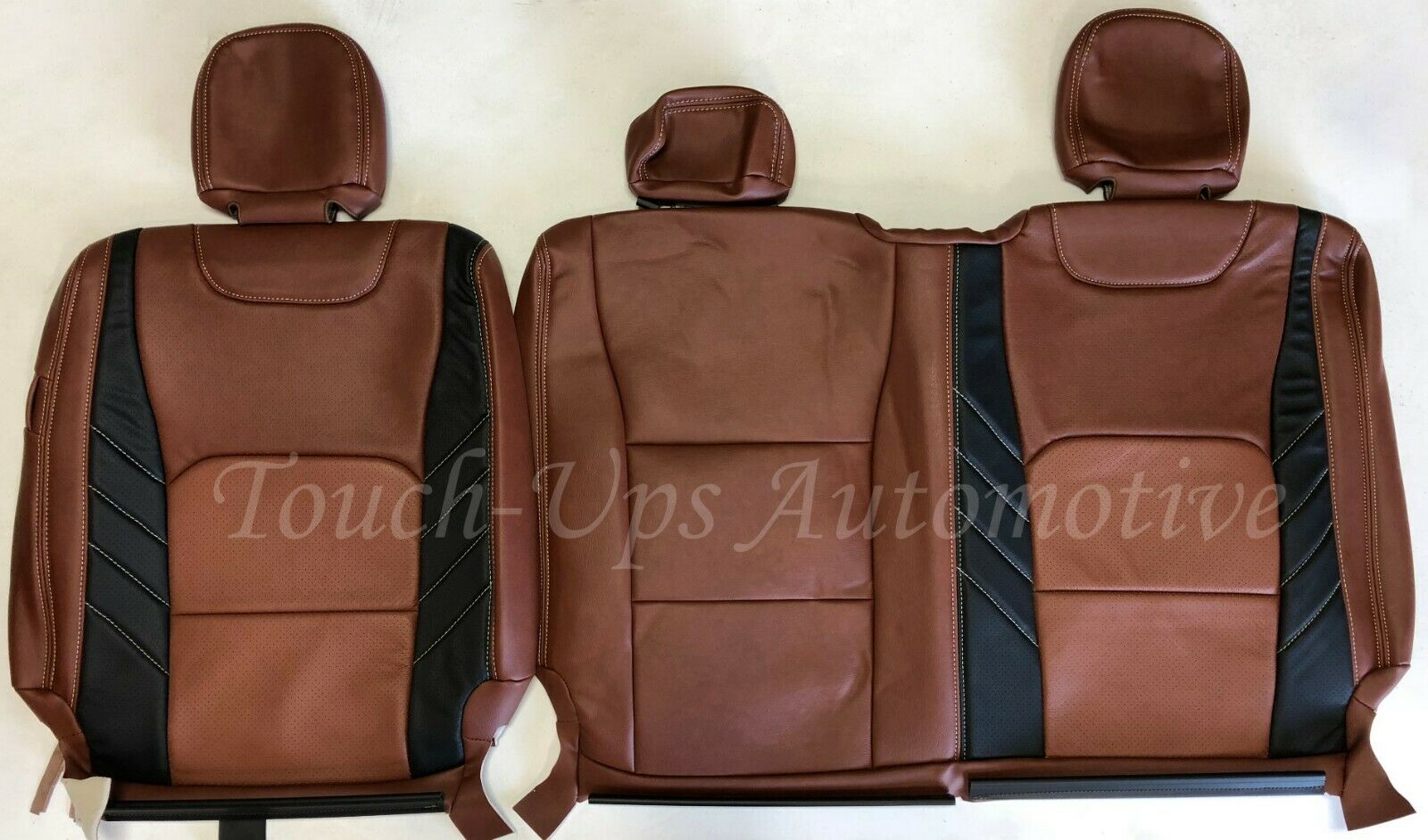 2015-2018 F-150 XLT SuperCrew KATZKIN Leather Seat Covers LIMITED Black Mahogany