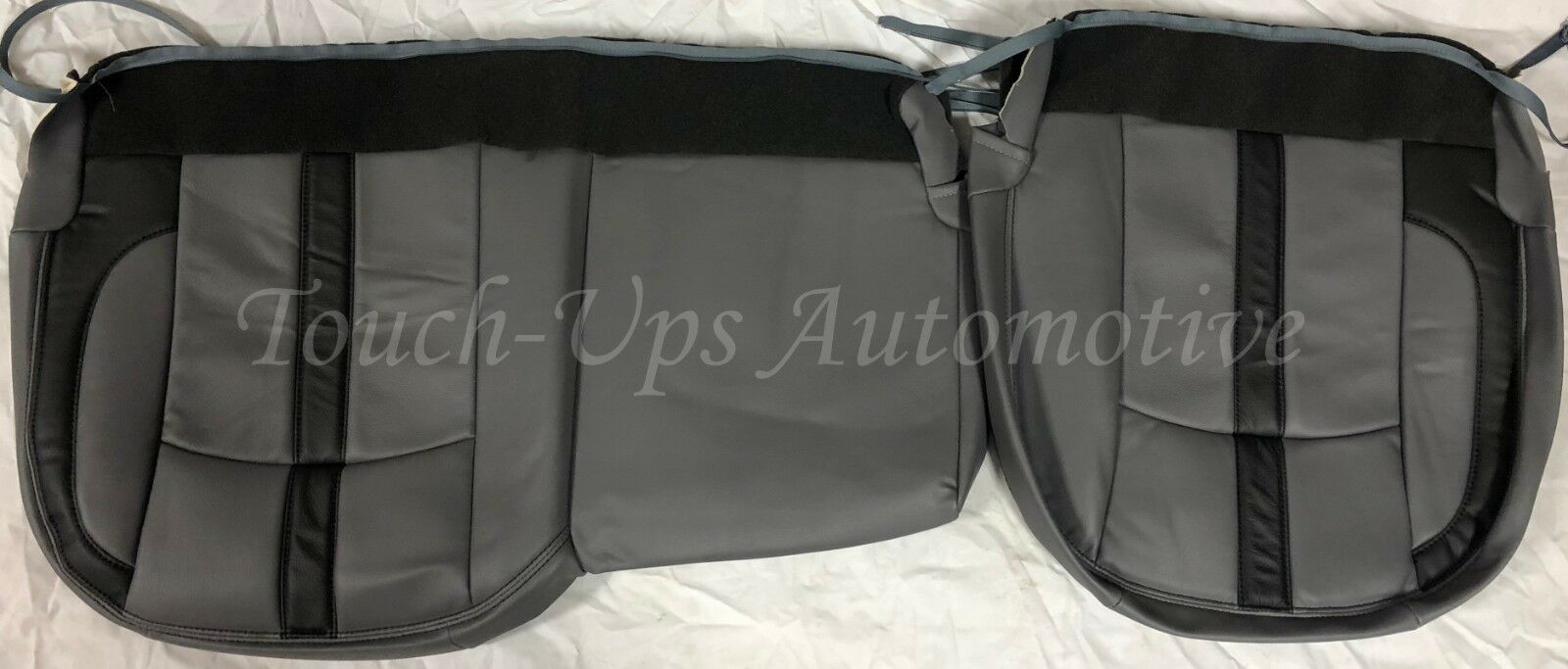13-18 Dodge Ram Crew or Quad Cab Diesel Gray with Black Katzkin Leather Seat Covers Logos