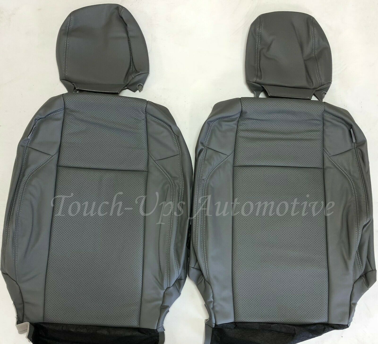 2016-2020 Toyota Tacoma Double Cab ALEA Cement Gray Leather Seat Covers Perfed