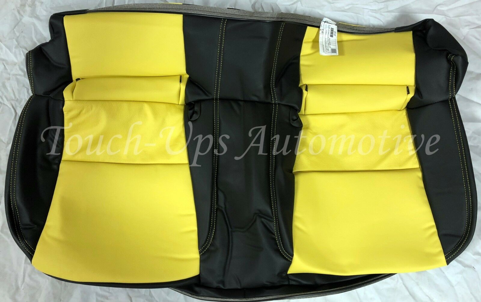 2010-2015 Camaro LS RS SS Custom KATZKIN Leather Seat Covers Black Yellow Center
