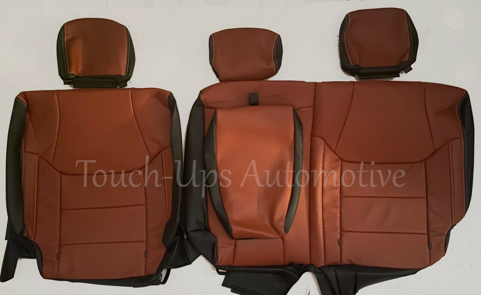 2014-2021 Toyota Tundra Double Cab CrewMax Black Cognac Outlaw Leather Seats