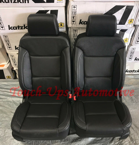 2016 2017 2018 Chevrolet Tahoe KATZKIN Black Leather Seat Covers Kit NEW 3 row