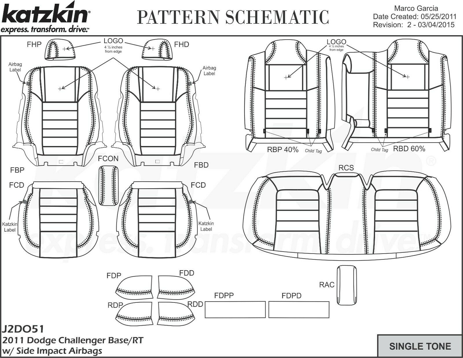 2011 2012 2013 2014 Dodge Challenger SE SXT RT KATZKIN Leather Seat Covers Red