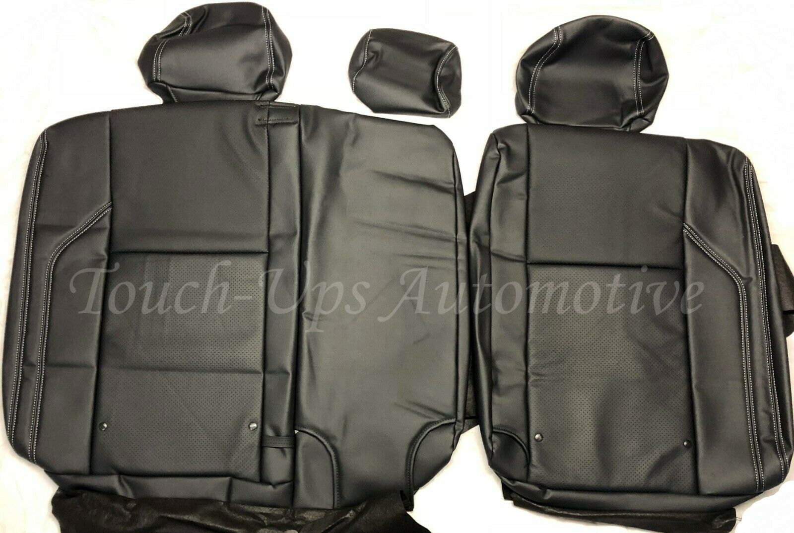 2016-2020 Tacoma Double Cab ALEA Black Silver Leather Seat Covers Kit Perforated