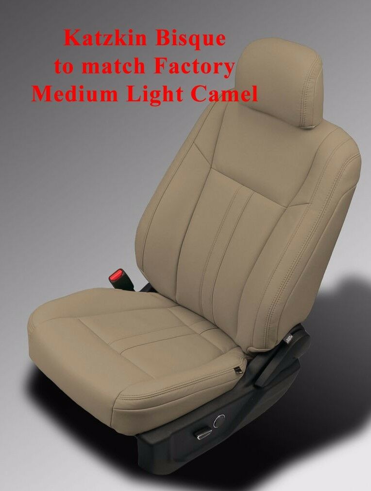 2015-2018 Ford F-150 XLT SuperCrew KATZKIN Leather Seat Covers Kit Camel Replace