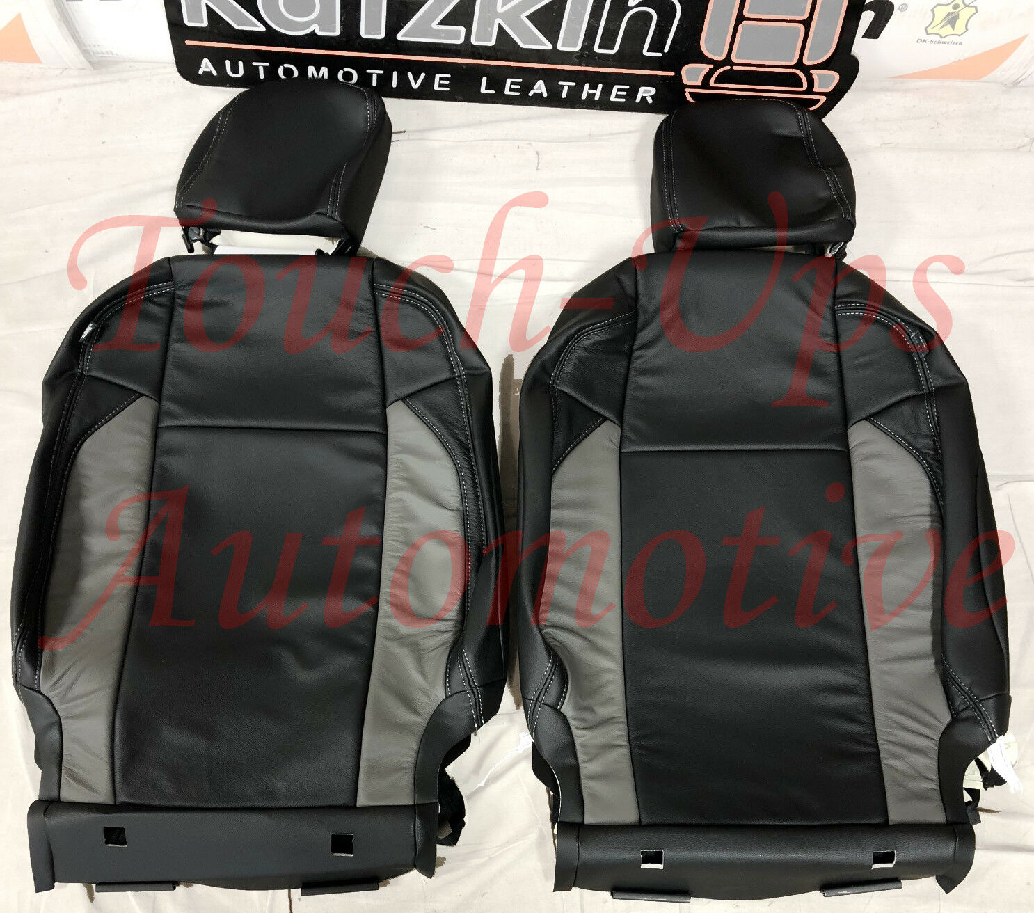 2016-2022 Tacoma DOUBLE Cab SR5 TRD Sport Black Gray Katzkin Leather Seat Covers Kit