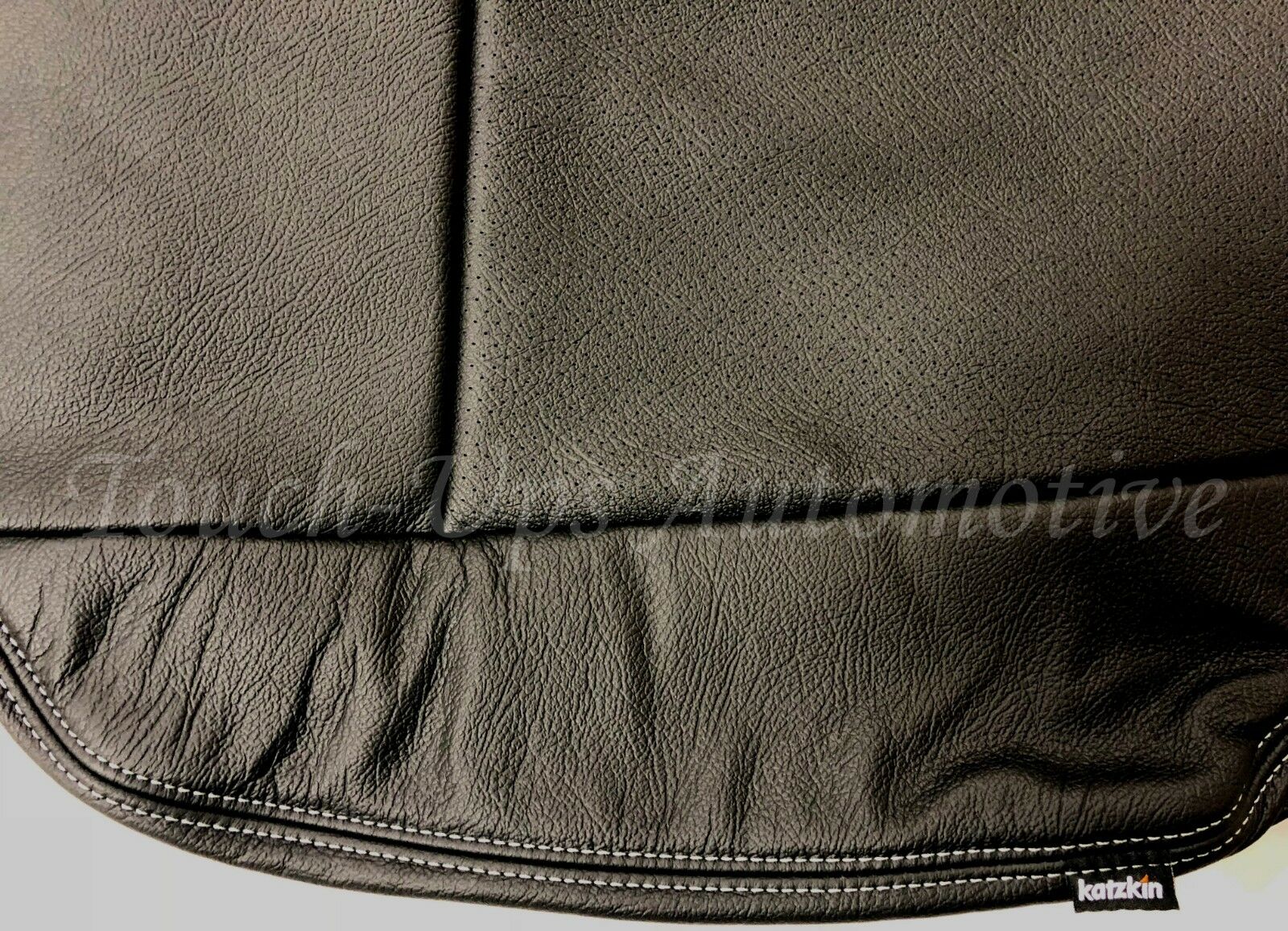 2017-2018 Ford F-250 XLT SuperCrew KATZKIN Leather Seat Covers Black Jumpseat