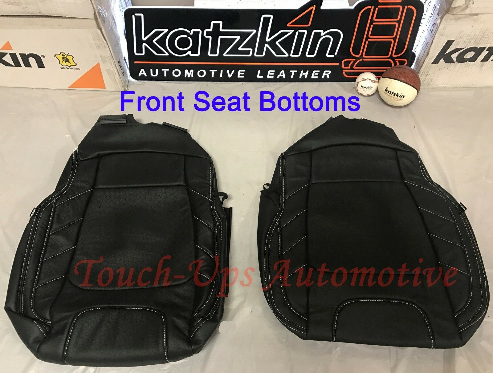 2015-2018 Ford F-150 XLT Super Crew Katzkin Leather Seat Covers LIMITED Black