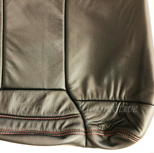 2014-2021 Toyota Tundra CrewMax Black Red Leather Seat Covers kit Logo TRD Pro